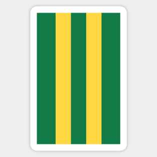 West Brom Retro 1978 Green and Yellow Away Striped Sticker